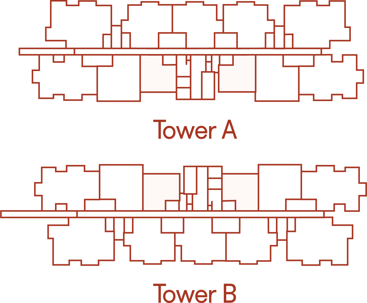 Type A location within the tower