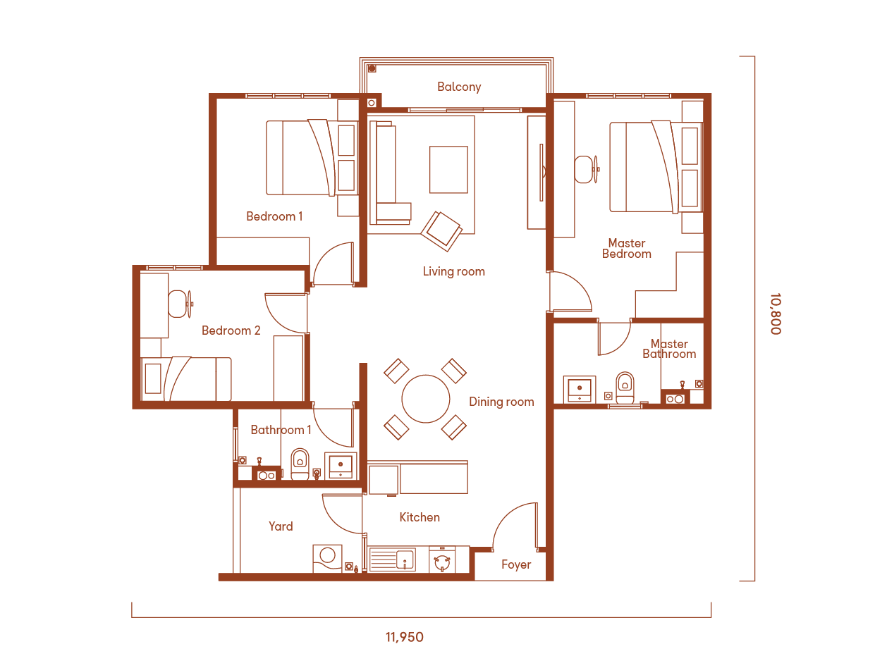Type C floor plan