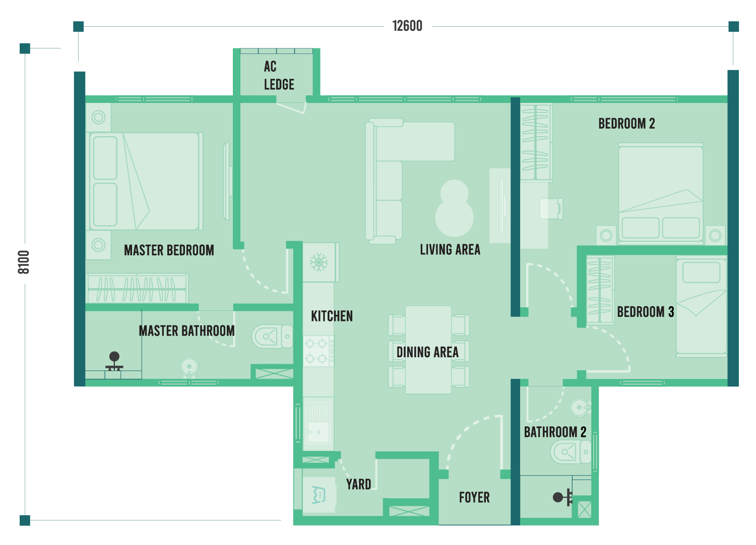 B1 floor plan TYPE B1