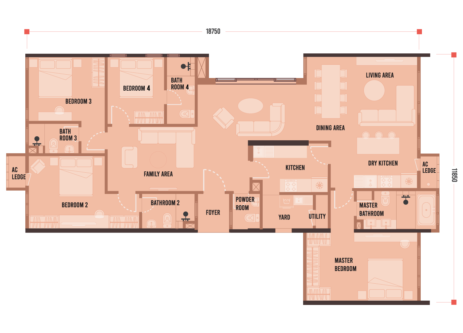 E floor plan TYPE E