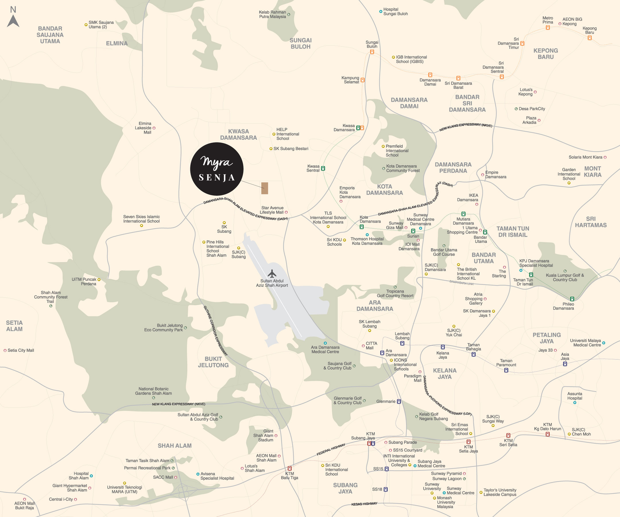 myra tenuman amenities map image
