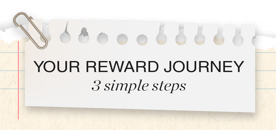 Your Reward Journey - 3 simple steps