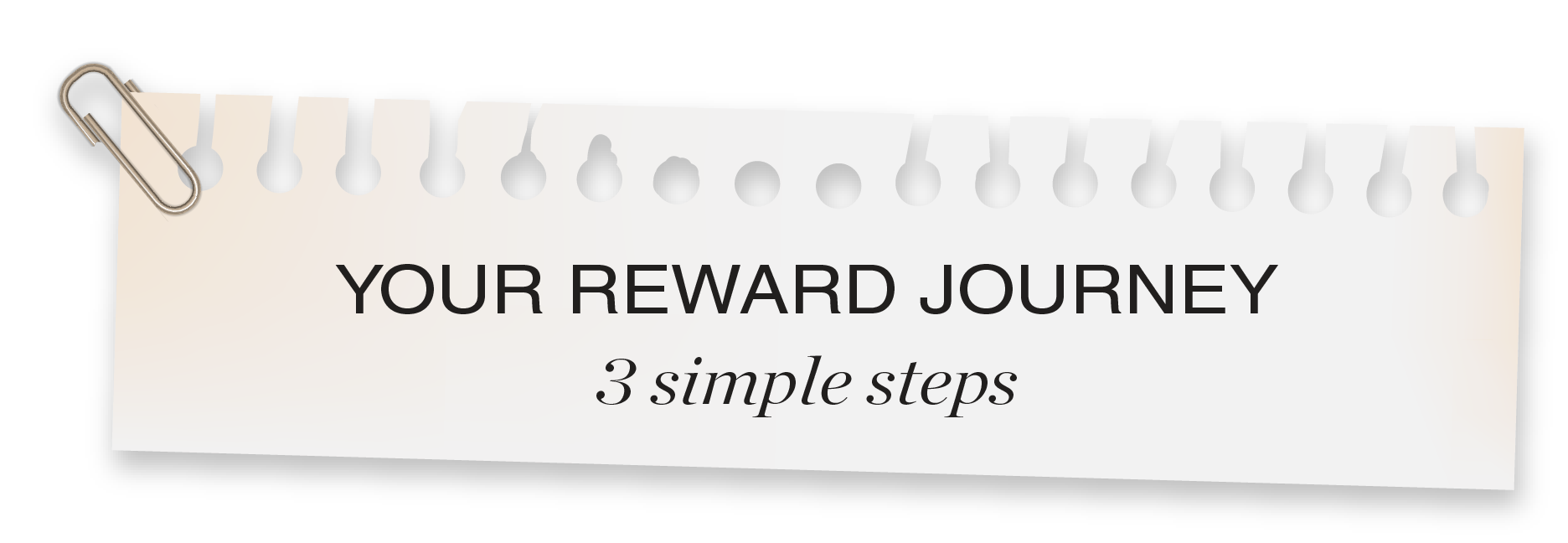 Your Reward Journey - 3 simple steps