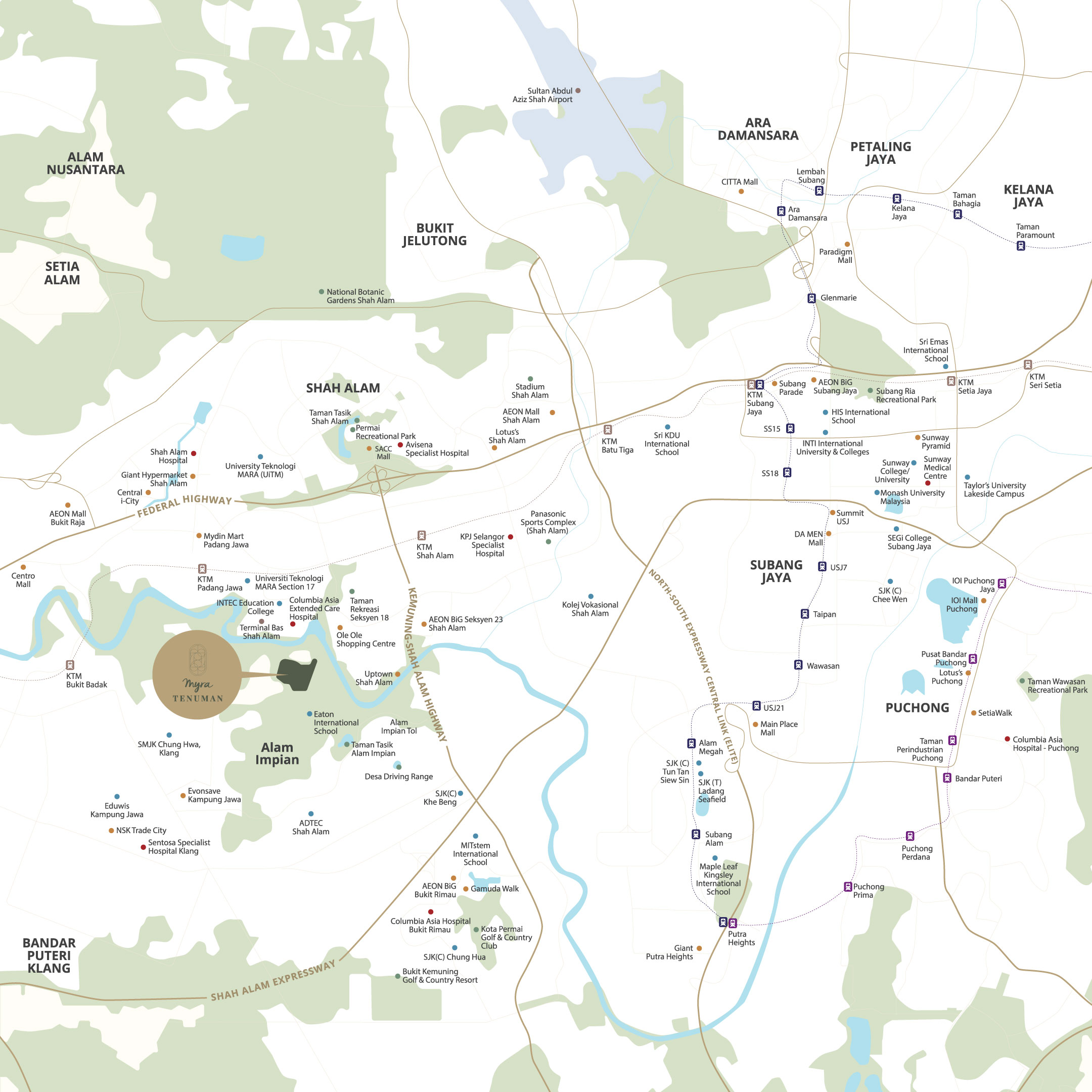 myra tenuman amenities map image